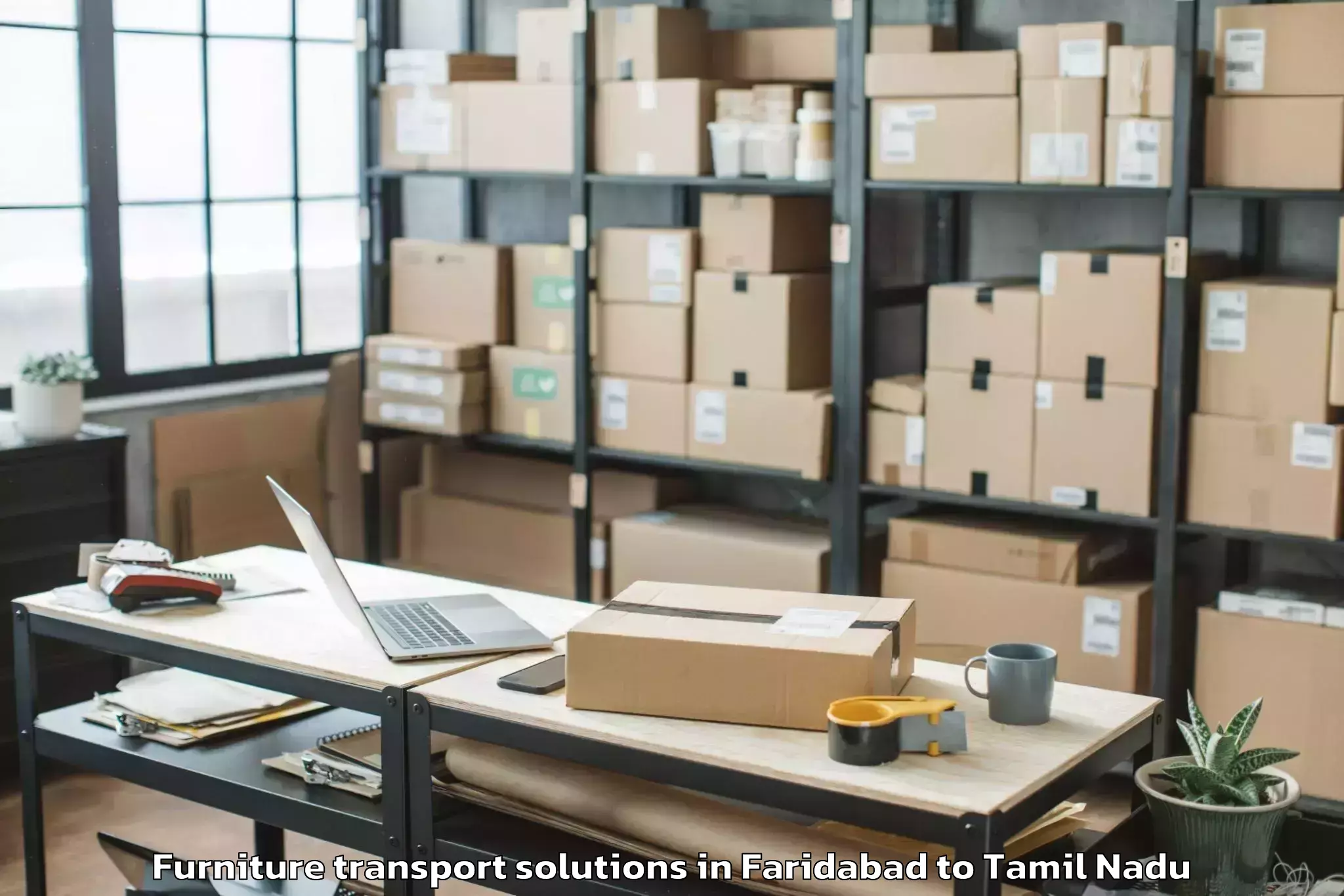 Trusted Faridabad to Tirupparangunram Furniture Transport Solutions